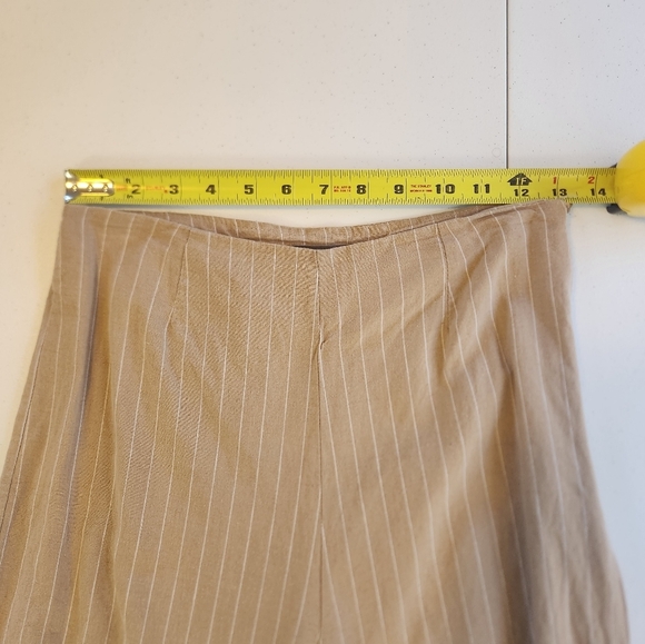 San Souci Wide Leg Crop Cropped High Waisted Rise Trousers Pants Linen Cotton - Picture 7 of 8